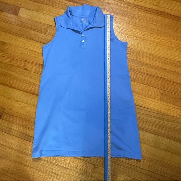 L.L. Bean Shirt Dress Women's M Light blue 98% Cotton Sleeveless Collared (b3 - Picture 9 of 10
